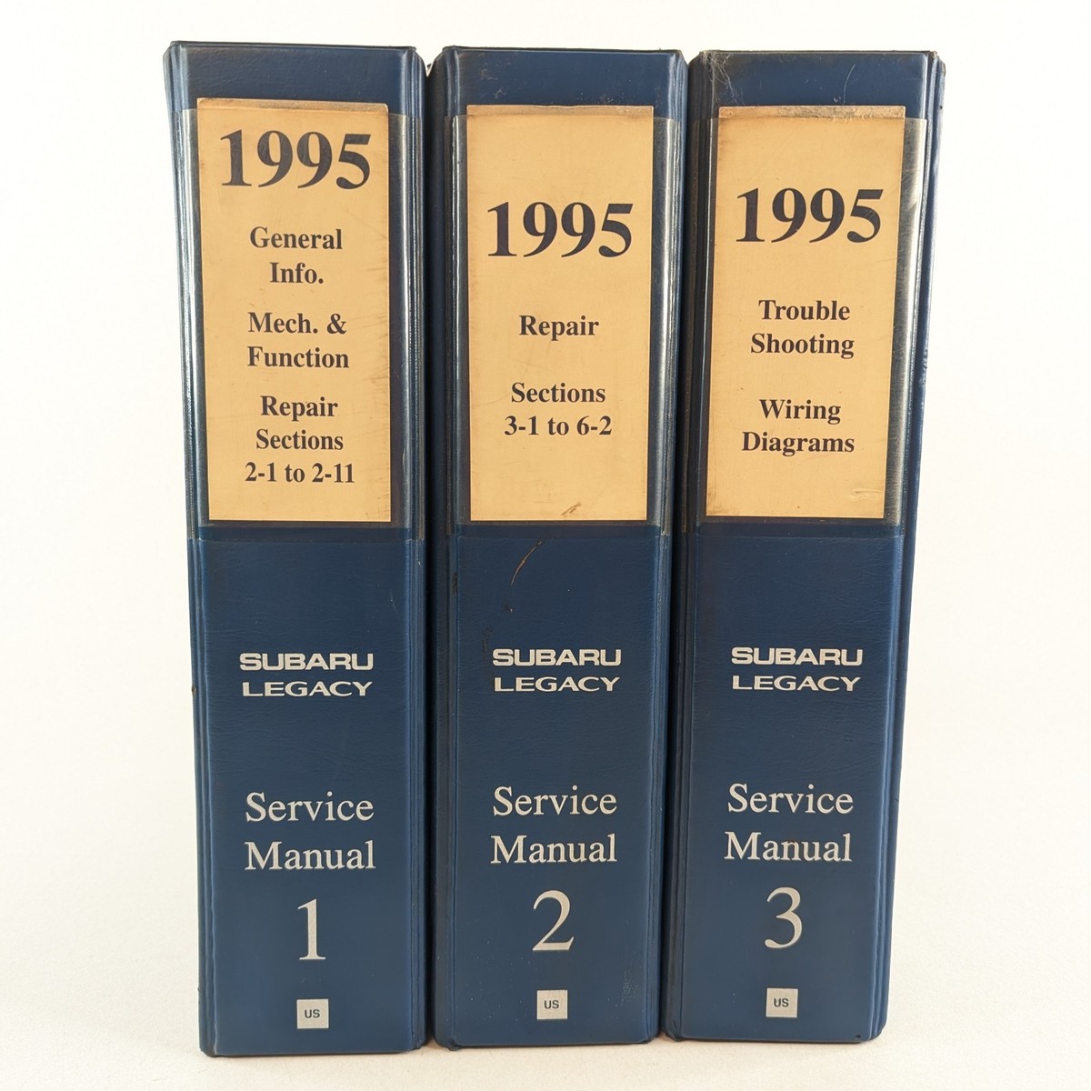 1995 Subaru Legacy Service Manual Set of 3 + Wiring Diagrams OEM