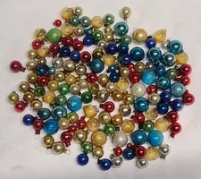 Vintage Assorted Lot of 142 Feather Christmas Tree Mini Mercury Glass Ornaments