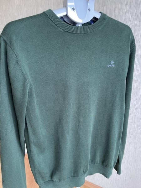 Men Gant Sweater Green Cotton 38 / M / 46