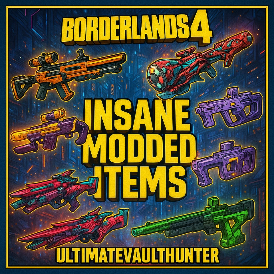Borderlands 4 MODDED BL4 WEAPONS ITEMS GEAR GUNS CLASS MOD LVL 50 PC | PS | XBOX