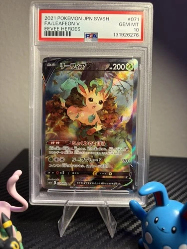 PSA 10 Japanese Leafeon V 071/069 S6a: Eevee Heroes Holo Pokemon Card