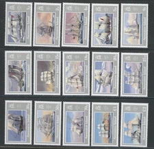 1986 ASCENSION, Yvert No. 405-19 - Ships - 15 Values - MNH**