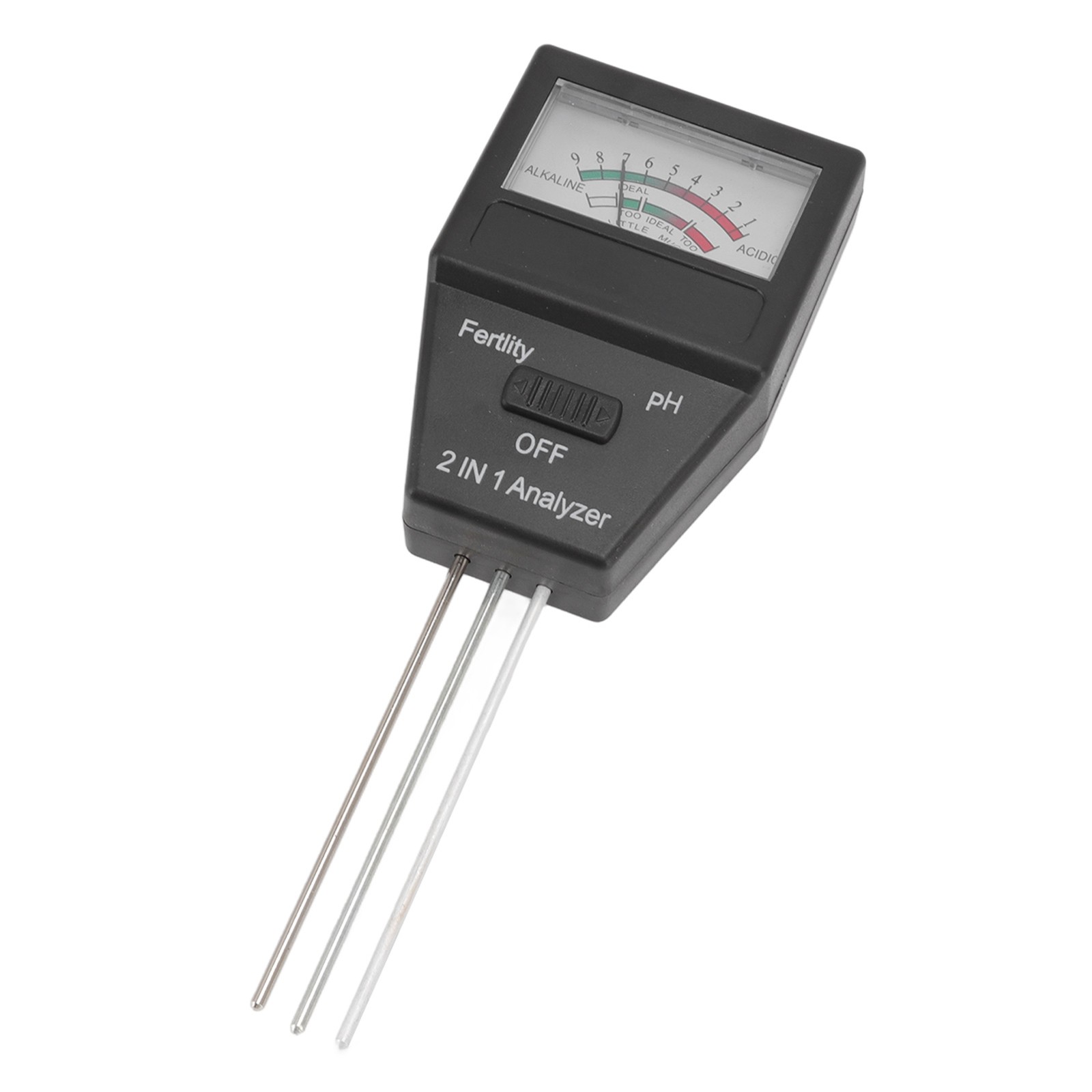 2 In 1 Soil PH Meter Soil Fertility Tester With 3 Probes For Home Garden Lawn