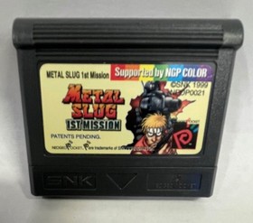 Metal Slug 1st Mission NEO GEO Pocket Color Cartridge + SNK Plastic Case tested 