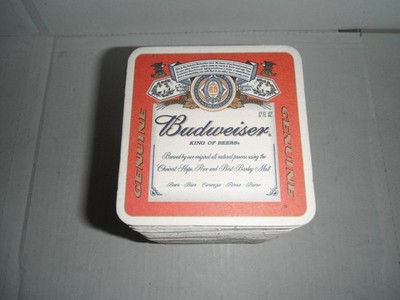 65 vintage Budweiser Thick Paper Coasters Package 1980s New Old Stock
