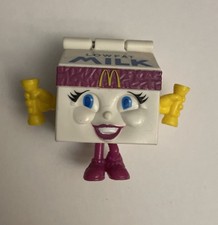 Vintage McDonalds Happy Meal Toys Changeables Low-fat Milk Carton 1993