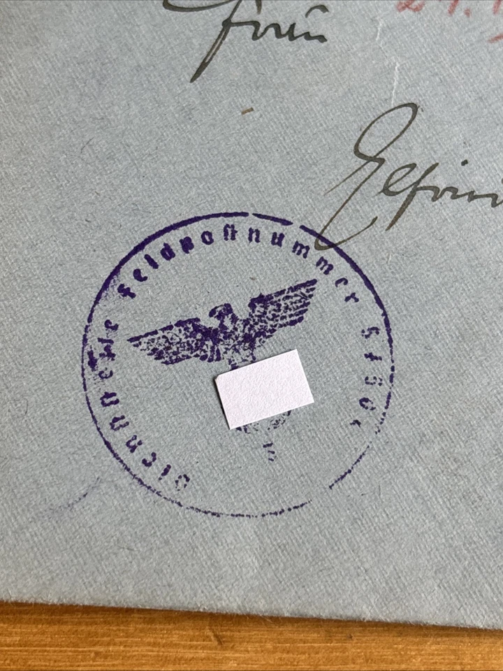 SS-Feldpost Panzer , Imposanter Stempel Und stummer Stempel 1943 - Bild 3 von 4