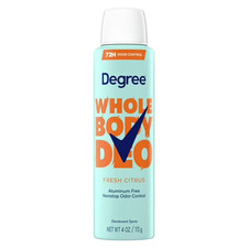 Degree Women Whole Body 72H Fresh Citrus Deodorant Spray PACK OF 2