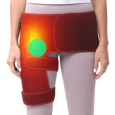 Electric Heated Hip Pad with Vibration Massager for Buttock Waist Pain Relief