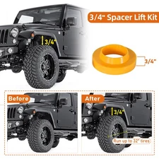 3/4'' Spacers Lift Kit Fit Jeep Wrangler JK 07-2018 Enhance Off-road Capability