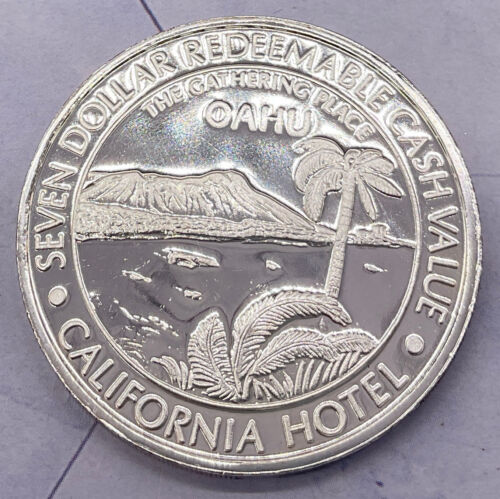 Sam Boyd's California Hotel Seven Dollar Casino Token / Coin .999 Silver Oahu - Picture 4 of 15