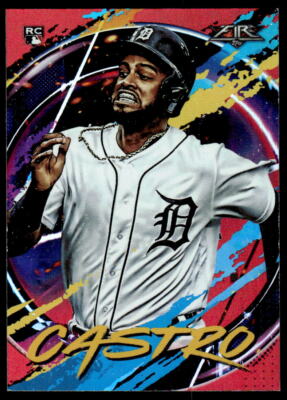 2020 Topps Fire #105 Willi Castro Flame Detroit Tigers Baseball