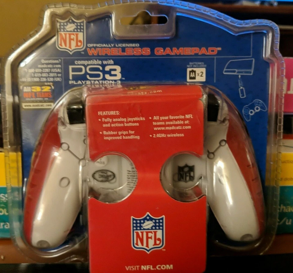 Mad Catz San Francisco 49ers NFL PlayStation 3 PS3 Wireless Controller - Image 2 of 4