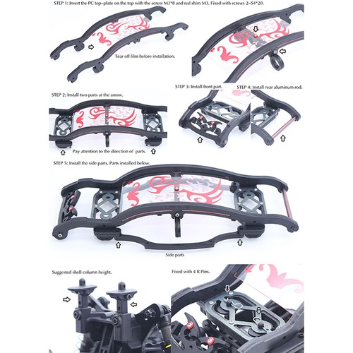 RC Body Shell Roll Cage Protection Frame for 1/10 TEKNO MT410 2.0 RC Crawler Car - Picture 8 of 8
