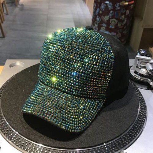 Glitter Bling Rhinestone Sequins Sparkly Ponytail Baseball Cap Casual Hat Women - Picture 12 of 19