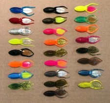 2" Crappie Beaver Tail Fishing Lures 100 pack, Choose Color, Panfish Creature US