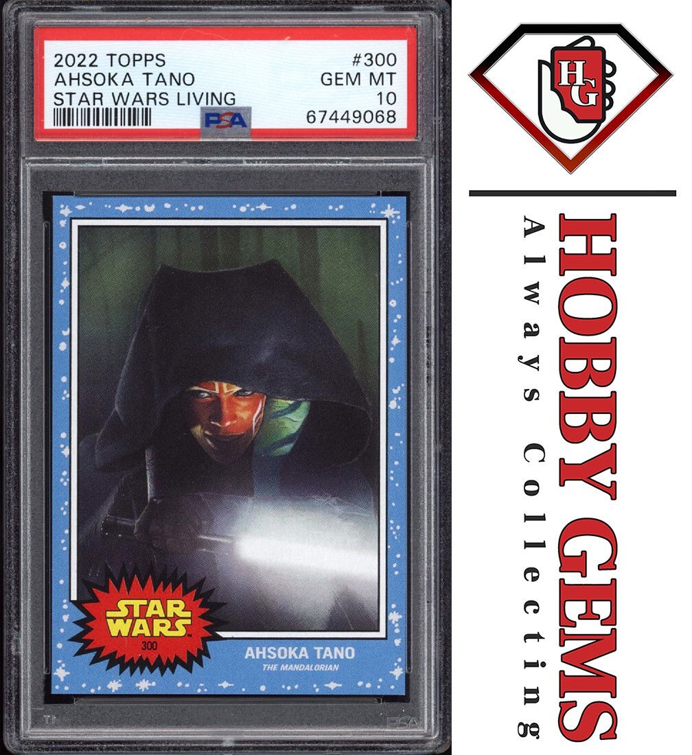 AHSOKA TANO PSA 10 2022 Star Wars Topps Living The Mandalorian #300 C18