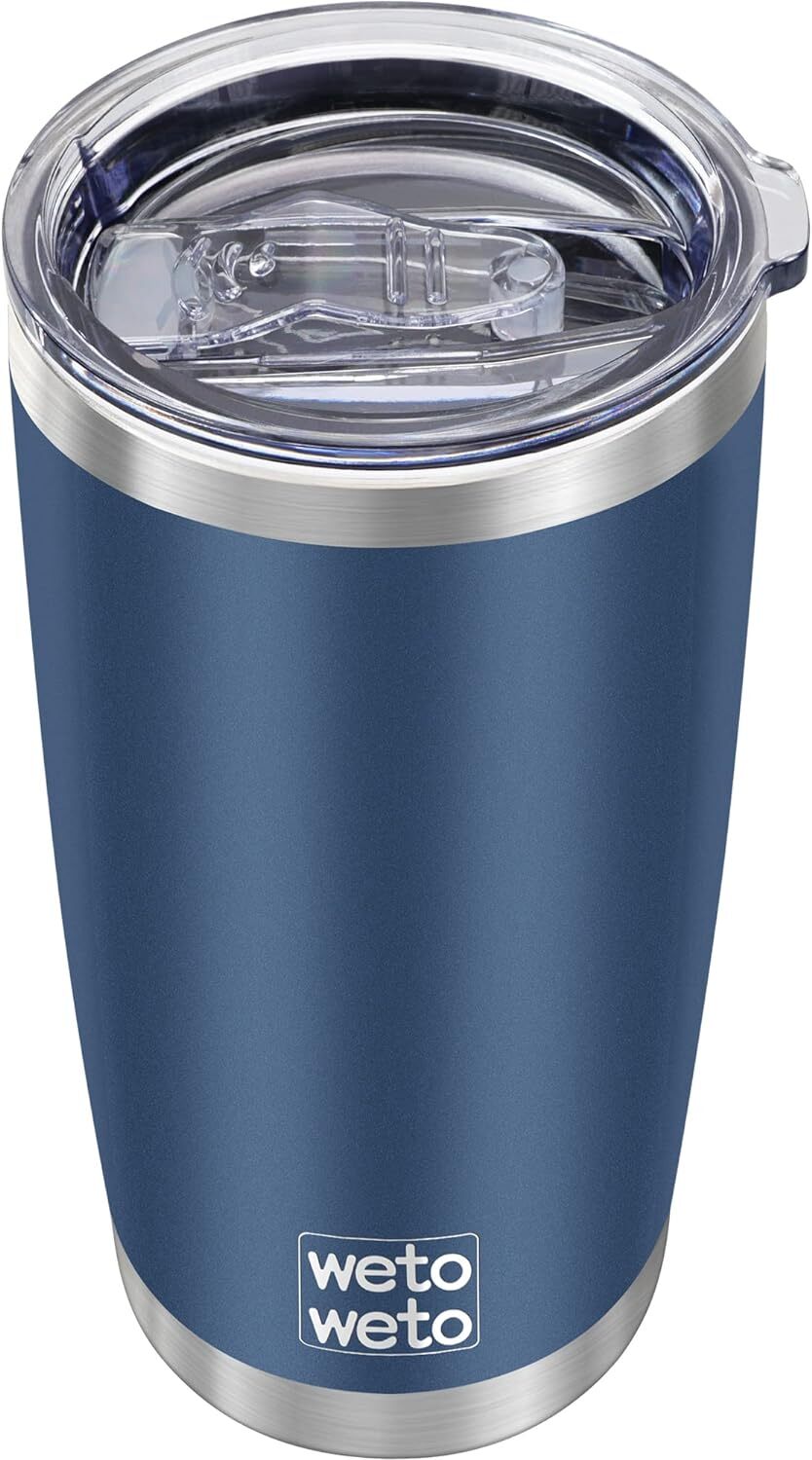 WETOWETO 20oz Tumbler, Stainless Steel Vacuum Insulated Coffee A1-Navy Blue