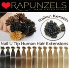 1G Keratin pre bonded hair extensions U nail tipped fusion remy human- Rapunzels