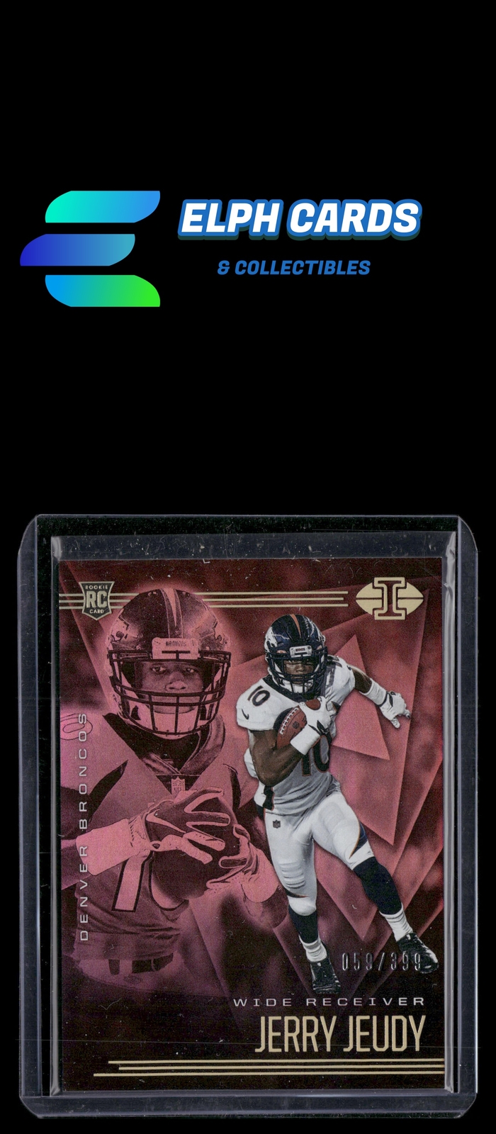 2020 Panini Illusions #17 Jerry Jeudy Trophy Collection Pink #/399