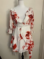 Fashion Nova Ruffled Spaghetti Strap Mini Dress, Size M, NWOT