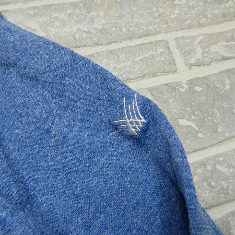 Jaqueta de golfe FJ FootJoy térmica feminina pequena azul 1/2 zíper bolso leve - Imagem 3 de 4