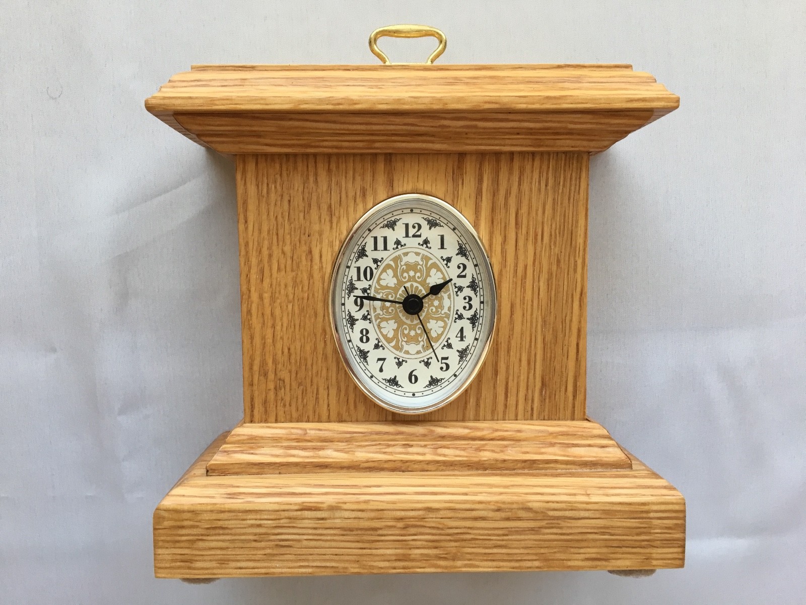 Contemporary Hand Crafted Light Oak Bracket Clock ~Made by Richard W. Clark 2011