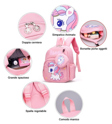 R.Leone Valigia Cavalcabile Bambino Bambina Ryanair 55x40x20cm + Zaino 311 - Foto 33 di 48