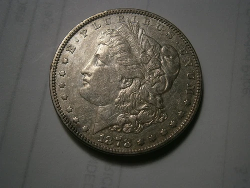 1878 $1 Morgan Dollar  Rev 79  AU  ORIGINAL