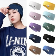 Winter Knitted Sports Headband Ear Warmer Cover Elastic Double Layered Hairbands