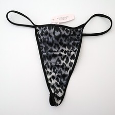 NEW Victoria's Secret VINTAGE Second Skin Satin V String Thong Panty MEDIUM