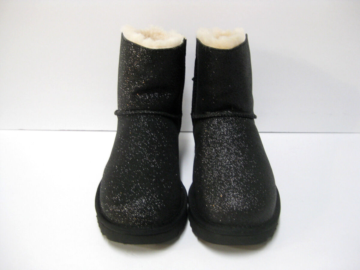 UGG MINI BAILEY BOW SPARKLE WOMEN BOOTS BLACK US 6 /UK 4 /EU UGG MINI BAILEY BOW SPARKLE WOMEN BOOTS BLACK US 6 /UK 4 /EU
