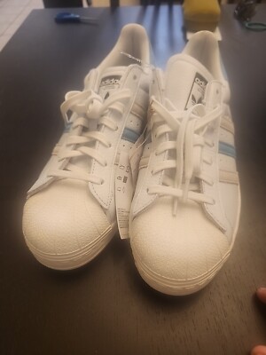 Size 11.5 - adidas Superstar Cream White Preloved Blue | eBay display picture 1
