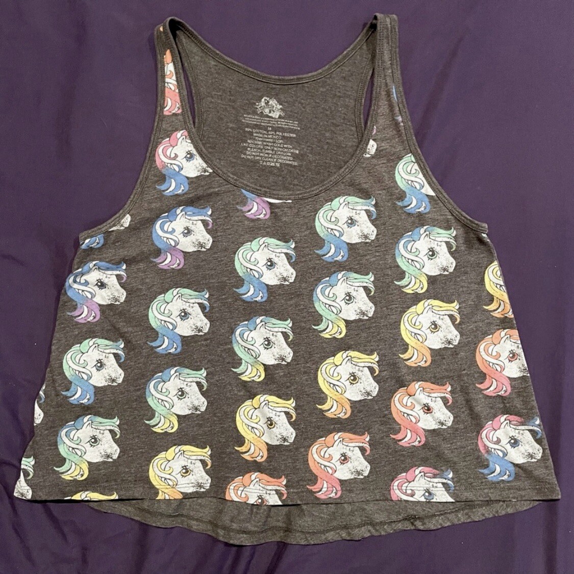 Canotta My Little Pony arcobaleno ombre effetto invecchiato vestibilità rilassata Medium