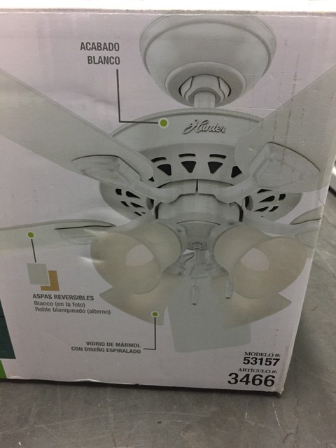 Ceiling Fan 52 In Reversible White Indoor Downrod Or Close Mount