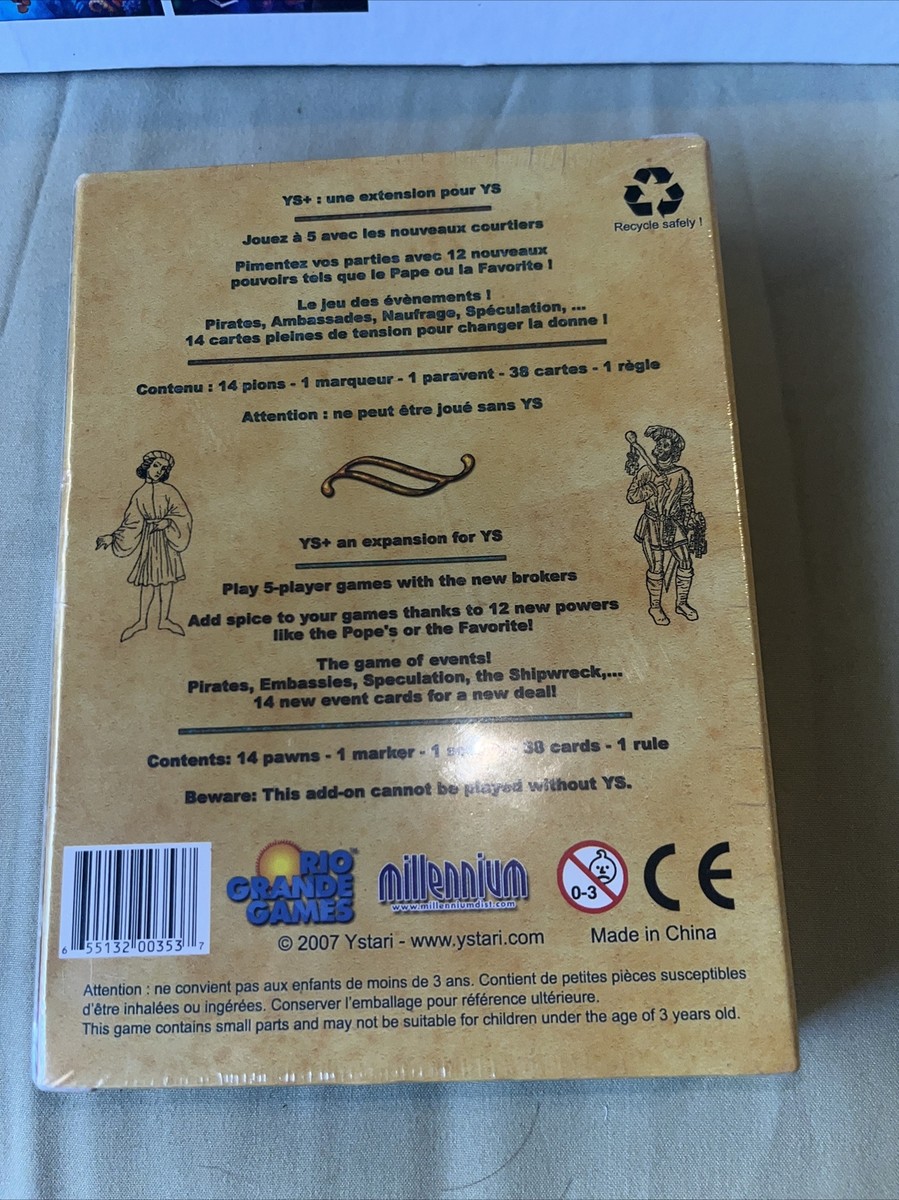 🎲 Extension YS + 5 Players – YSTARI / Rio Grande Games – Neuf Sous Blister