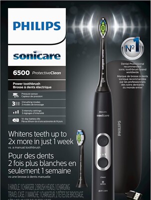 Philips Sonicare 6500 Elektrische Zahnbürste – 62.000 Bewegungen/Min, 3 Modi, App, Druckalarm, Inkl. Ladekoffer