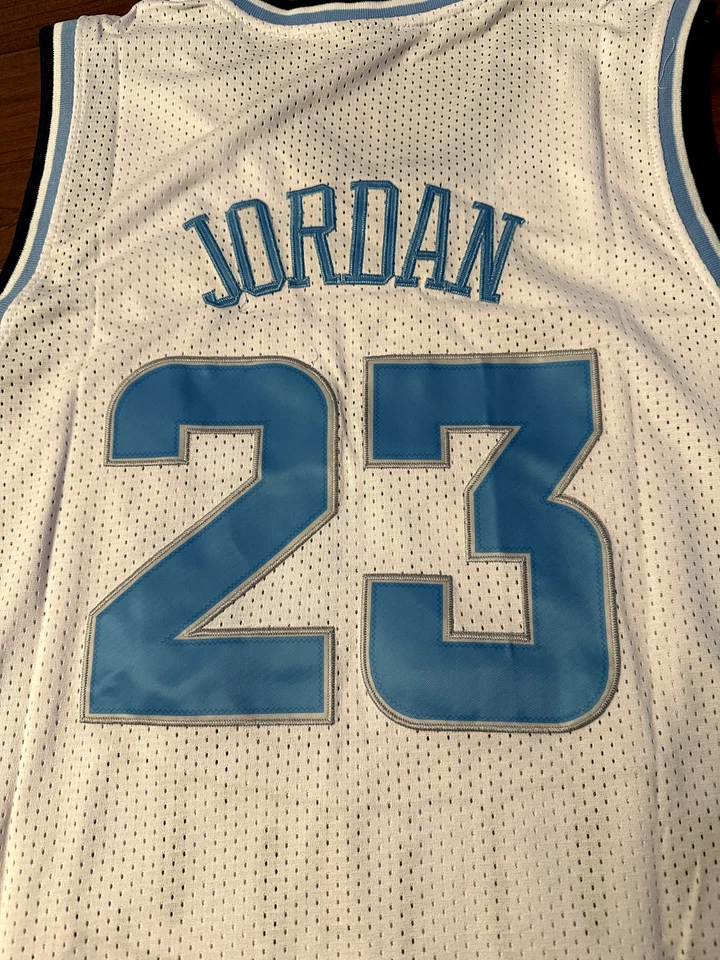 Новый с Ярлыками Michael Jordan баскетбол Джерси большой #23 Северная Каролина смолы каблуки белый - Изображение 4 из 4