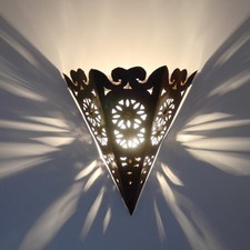 Orientalische marokkanische Lampe Wandlampe Wandschirm 100% Handarbeit H 35 cm