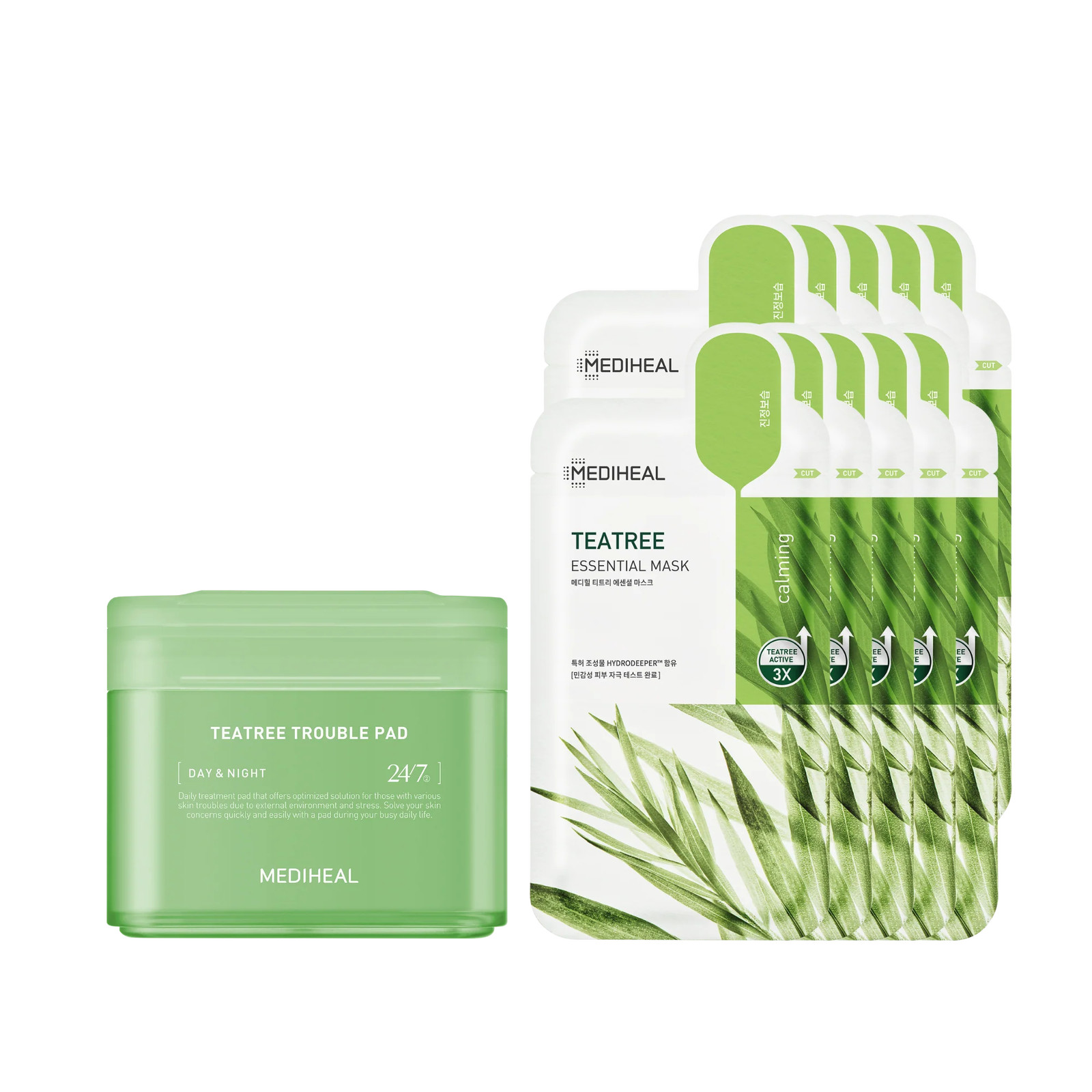 Mediheal Teatree Calming Duo (Успокаивающая маска, 10 шт.)