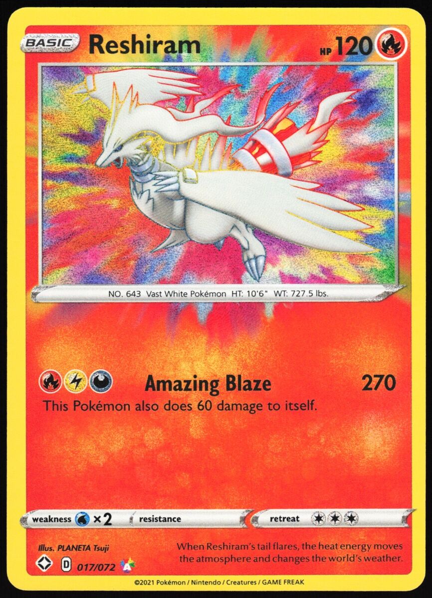 Reshiram 017/072 Pokemon Amazing Rare 2021 Shining Fates