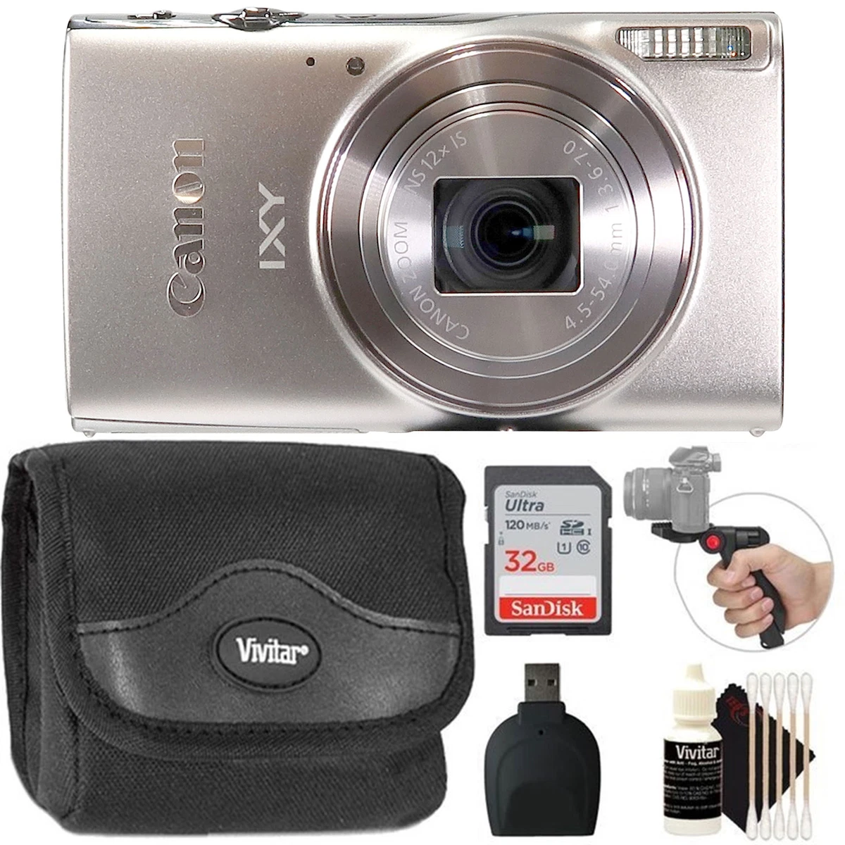 Canon Powershot IXY 650/ELPH 360 Digital Camera Silver and 32GB