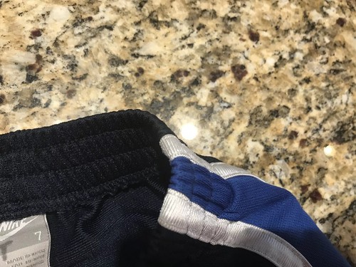 Nike Basketball Shorts! Youth Size Small (7) - Blue & Silver - Picture 5 of 6