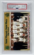 LeBRON JAMES 2003 Saint Vincent #5 RUBY ST MARY HIGH SCHOOL PSA 10 POP 37 ROOKIE