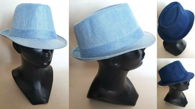 navy blue trilby hat