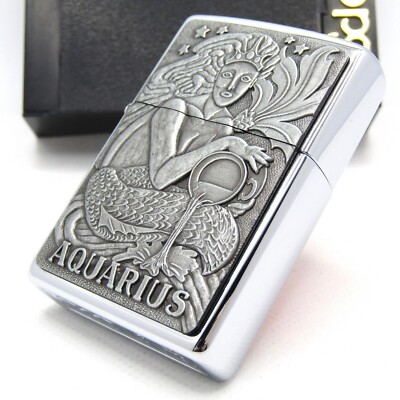 Barrett Smythe Aquarius Zippo Oil Lighter 2000 MIB Rare | eBay