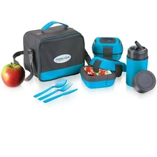 Lunch Box Bag Set for Adults and Kids ~ Pinnacle Insulated Leakproof Thermal ...