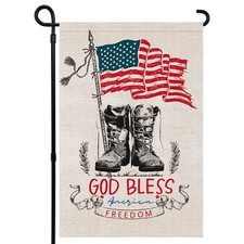 4th of July Decorations Garden Flag 12x18 Inch Double Sided Patriotic Memoria...