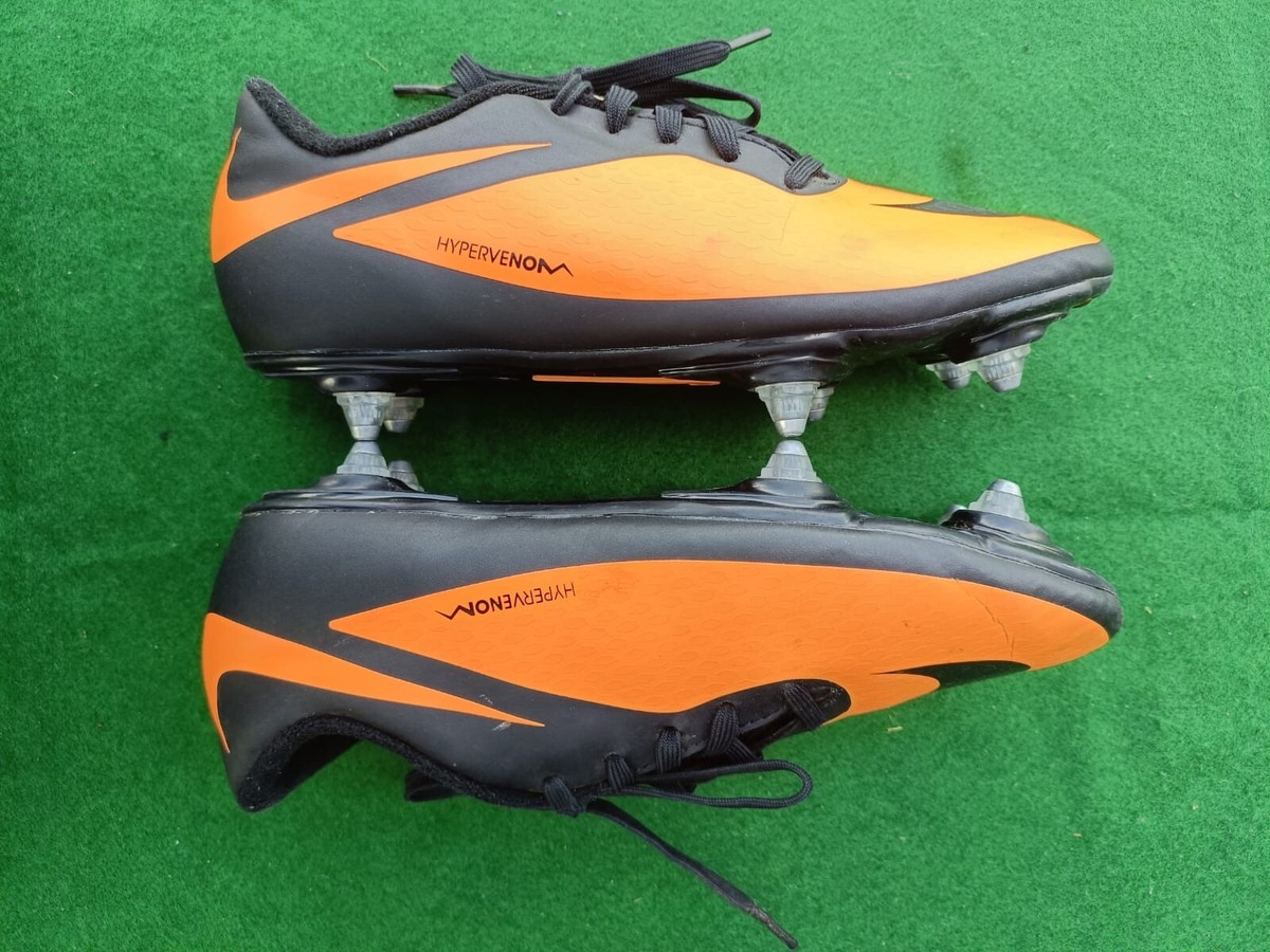 Nike Hypervenom Phade FG Soccer Men's Cleats Orange/Black Size UK