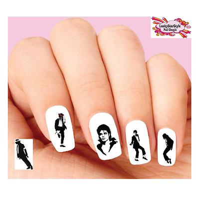 Waterslide Nail Decals Art Set of 20 - Michael Jackson Silhouette Assorted